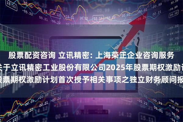股票配资咨询 立讯精密: 上海荣正企业咨询服务（集团）股份有限公司关于立讯精密工业股份有限公司2025年股票期权激励计划首次授予相关事项之独立财务顾问报告内容摘要