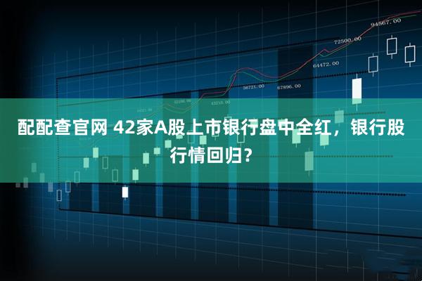 配配查官网 42家A股上市银行盘中全红，银行股行情回归？